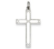 Sterling Silver Laser Designed Cross Pendant