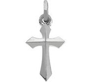 14K White Gold CROSS PENDANT