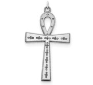 Sterling Silver Laser Designed Cross Pendant