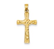 14k Reversible Crucifix   Cross Pendant