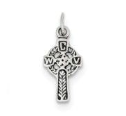 Sterling Silver Antiqued Celtic Cross Charm