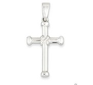 Sterling Silver Polished Cross Pendant