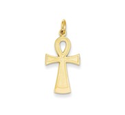 14k Ankh Cross Charm