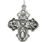 Sterling Silver 4 WAY CROSS PENDANT