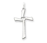 Sterling Silver Laser Designed Cross Pendant