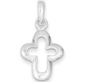 Sterling Silver Outline Cross Pendant