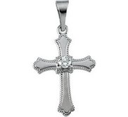 CROSS PENDANT W DIAMOND