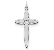 Sterling Silver Laser Designed Cross Pendant