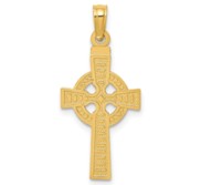 14k Reversible God is Love Celtic Cross Pendant