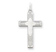 Sterling Silver Laser Designed Cross Pendant