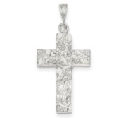 Sterling Silver Nugget Cross Pendant