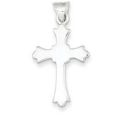 Sterling Silver Fleur De lis Cross Pendant