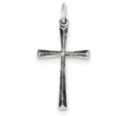 Sterling Silver Antiqued Cross Charm