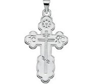 Sterling Silver DIE STRUCK ORTHODOX CROSS PENDANT