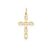 14K Laser Designed Cross Pendant