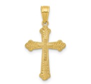 10k Budded Cross Pendant