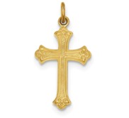 Sterling Silver   24k Gold  plated Cross Pendant