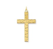 14K Laser Designed Cross Pendant