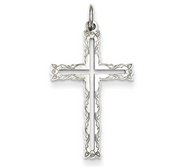 Sterling Silver Laser Designed Cross Pendant