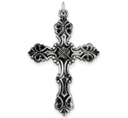 Sterling Silver Antiqued Cross Pendant