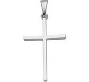 14K White Gold CROSS PENDANT