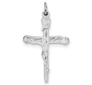 Sterling Silver Rhodium plated Crucifix Pendant