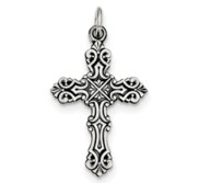 Sterling Silver Antiqued Cross Pendant