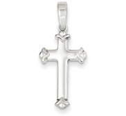 Sterling Silver Polished Cross Pendant