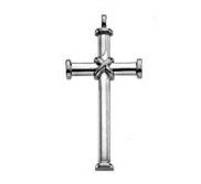 14K White Gold CROSS PENDANT