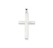 14k White Gold Cross Pendant