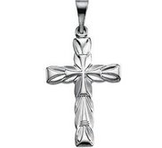 14K White Gold CROSS PENDANT