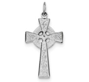 Sterling Silver Rhodium plated Celtic Cross Pendant