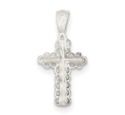 Sterling Silver Budded Cross Pendant