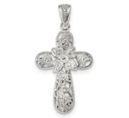 Sterling Silver CZ Cross Pendant