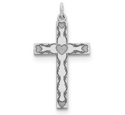 Sterling Silver Laser Designed Cross Pendant