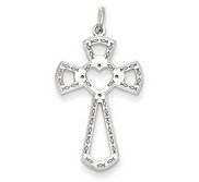 Sterling Silver Laser Designed Cross Pendant