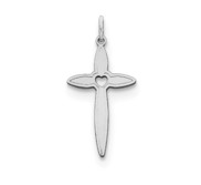 Sterling Silver Laser Designed Cross Pendant