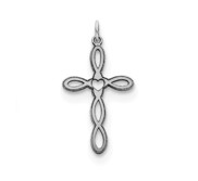 Sterling Silver Laser Designed Cross Pendant