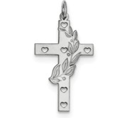 Sterling Silver Laser Designed Cross Pendant