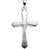 14K White Gold CROSS PENDANT