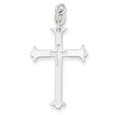 Sterling Silver Polished Cross Pendant