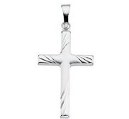 14K White Gold CROSS PENDANT