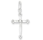 Sterling Silver CZ Cross Pendant