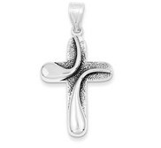 Sterling Silver Antiqued Cross Pendant