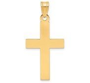 14K Polished Cross Charm