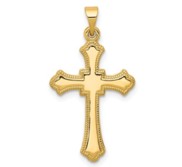 14k Budded Cross Pendant