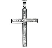 14K White Gold CROSS PENDANT