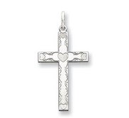 Sterling Silver Laser Designed Cross Pendant