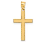 14k Gold Polished Cross Pendant