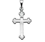 14K White Gold CROSS PENDANT